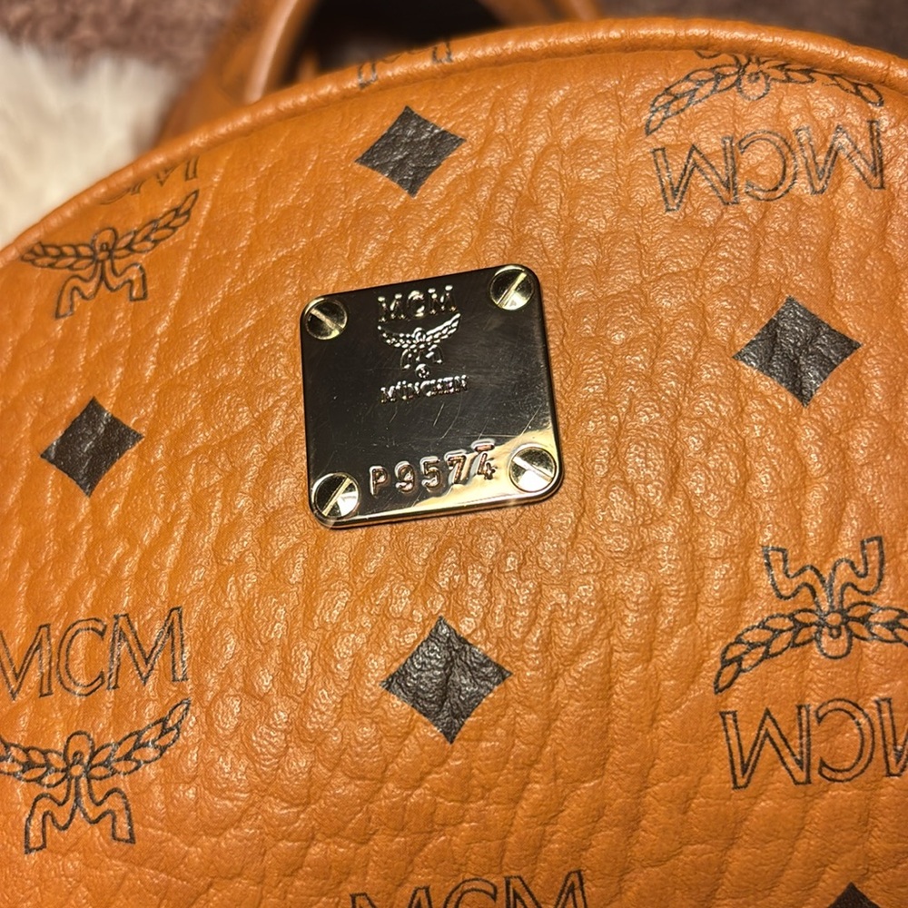 Mcm Monogram Backpack Euc - image 7